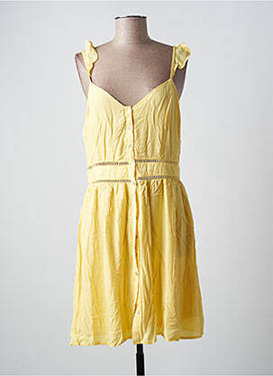 Robe mi-longue sans manche sans manche jaune ADILYNN femme