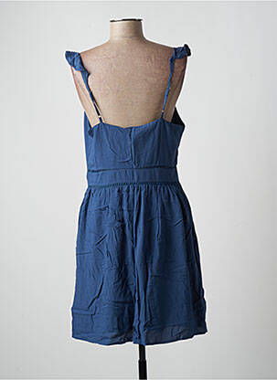 Robe mi-longue coupe fluide sans manche bleu ADILYNN femme