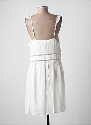 Robe mi-longue coupe fluide sans manche blanc ADILYNN femme