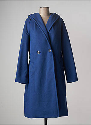 Manteau long bleu MANGANO pour femme