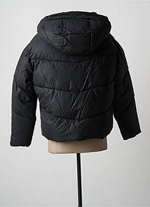 Doudoune manches longues a capuche noir GABARDINE femme