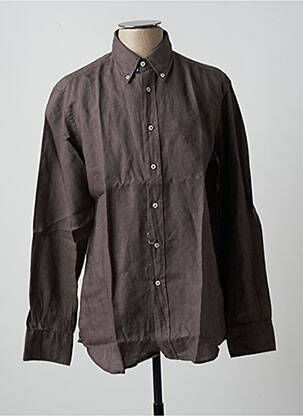 Chemise manches longues manches longues marron INGRAM homme