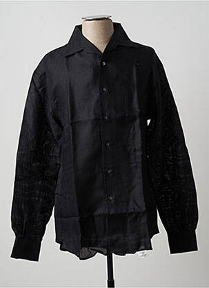 Chemise manches longues manches longues noir PETER & SONS homme