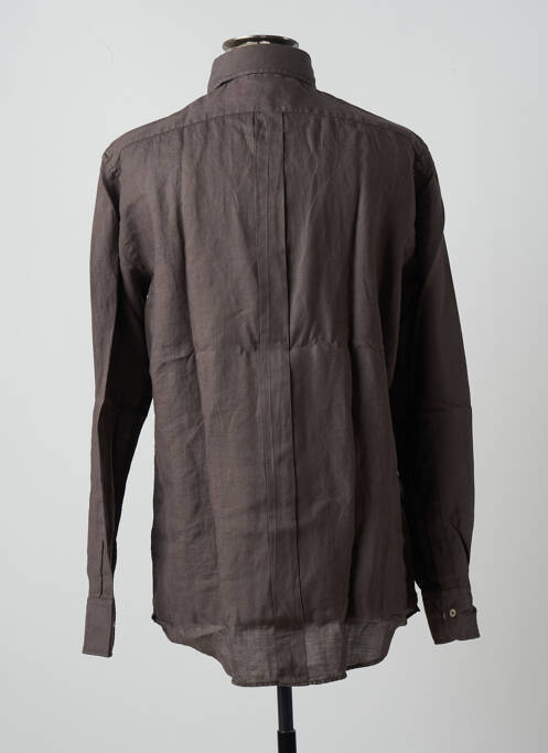 Chemise manches longues marron INGRAM pour homme