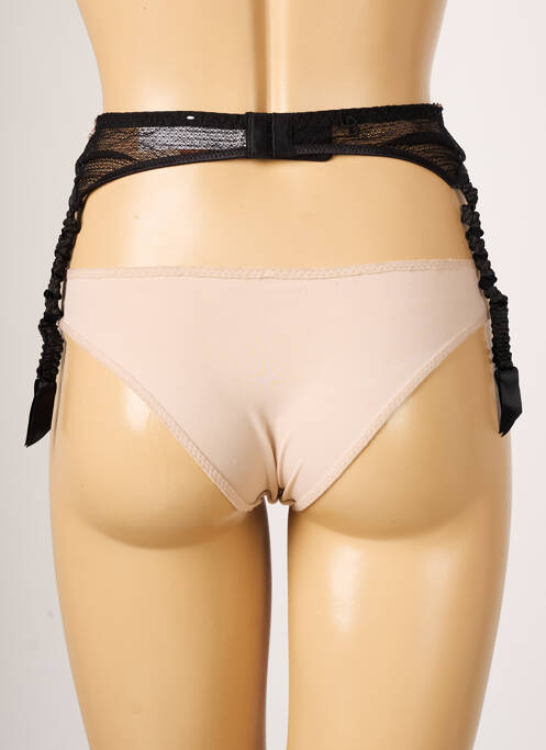 Guêpière/porte-jarretelle effet matière satinée noir LOUISA BRACQ femme