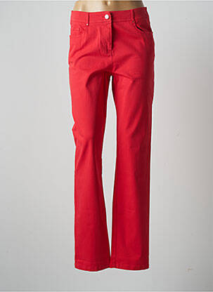 Pantalon droit stretch taille normale rouge PAUSE CAFE femme