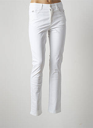 Pantalon droit stretch taille normale blanc FRED SABATIER femme