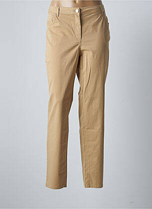 Pantalon droit stretch taille normale beige FUEGO WOMAN femme