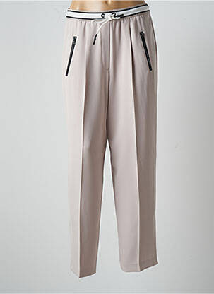 Pantalon droit taille haute taille haute beige MARC AUREL femme