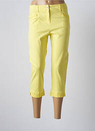Pantacourt coupe droite taille normale jaune PAUSE CAFE femme