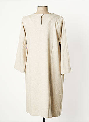 Robe mi-longue manches longues manches longues beige HUMILITY femme