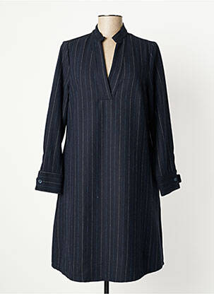 Robe mi-longue manches longues manches longues bleu HUMILITY femme