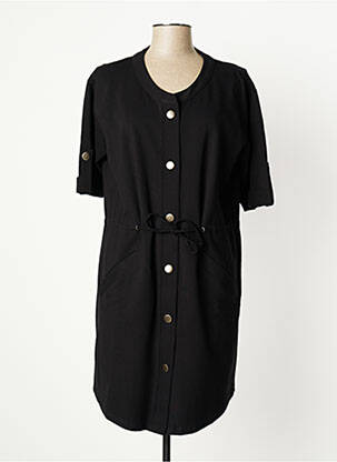 Robe courte manches courtes manches courtes noir CISO femme