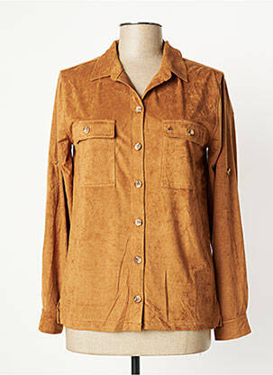 Chemisier poches poitrine manches longues marron BANANA MOON femme