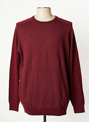 Pull tissage chiné manches longues rouge MARCELLO MARABOTTI homme