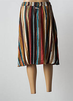 Jupe mi-longue coupe évasée marron HUMILITY femme