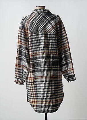 Manteau long coupe droite sans capuche noir SUMMUM femme