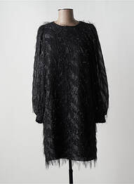 Robe mi-longue manches longues manches longues noir SUMMUM femme