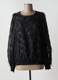 Top col rond manches longues noir SUMMUM femme