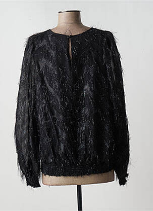 Top col rond manches longues noir SUMMUM femme