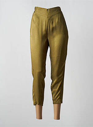 Pantalon 7/8 taille haute taille haute vert KARMA KOMA femme