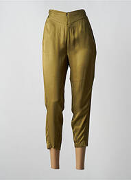 Pantalon 7/8 taille haute taille haute vert KARMA KOMA femme