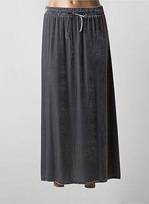Jupe longue coupe évasée gris LAUREN VIDAL femme