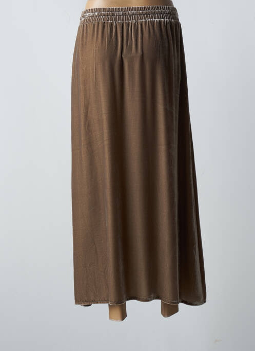 Jupe longue marron LAUREN VIDAL pour femme