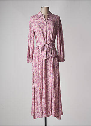 Robe longue manches longues manches longues rose WEEKEND MAXMARA femme