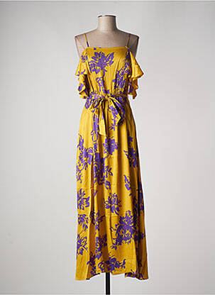 Robe longue manches courtes manches courtes jaune PENNYBLACK femme