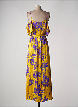 Robe longue manches courtes manches courtes jaune PENNYBLACK femme