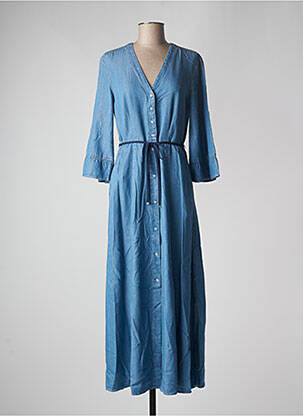 Robe longue coupe évasée manches longues bleu PENNYBLACK femme