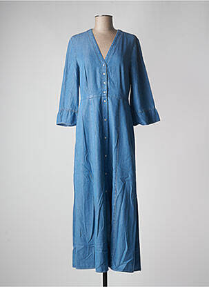 Robe longue manches longues manches longues bleu PENNYBLACK femme