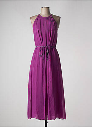 Robe longue coupe évasée fines bretelles violet PENNYBLACK femme