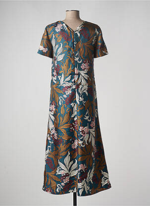 Robe longue manches courtes manches courtes bleu MAX MARA femme