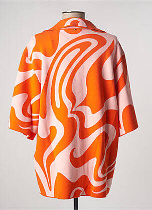 Pull tunique maille fine manches 3/4 orange SPORTMAX femme