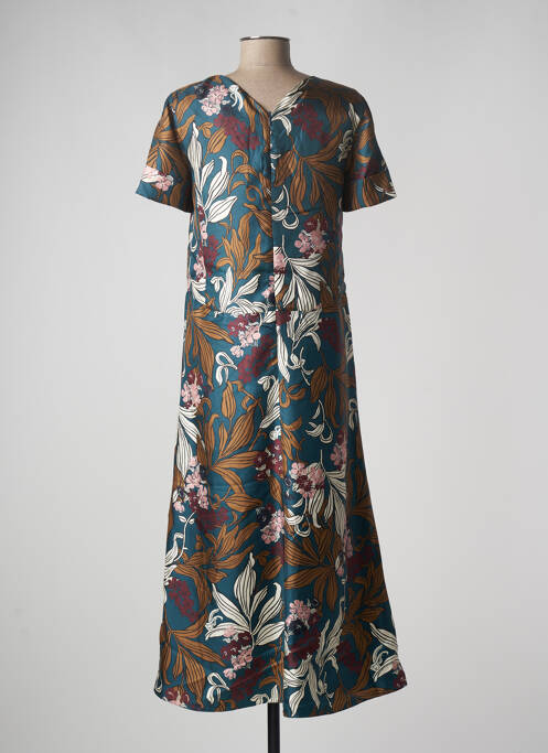 Robe longue manches courtes manches courtes bleu MAX MARA femme