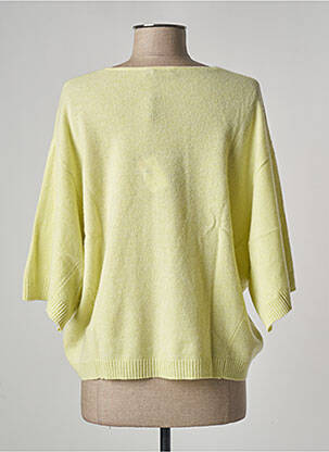Pull col v manches 3/4 vert REPEAT femme