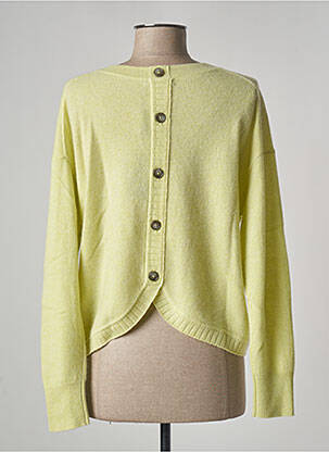 Pull resserrée sur le bas manches longues vert REPEAT femme