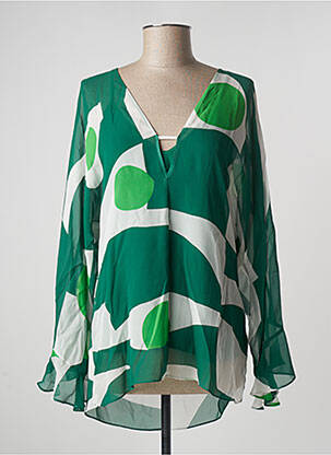 Tunique manches longues légère et transparente vert MAX MARA femme