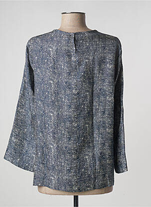 Blouse imprimé fantaisie manches longues bleu MAX MARA femme