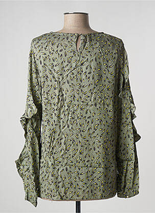 Blouse tissage popeline manches longues vert MARC AUREL femme