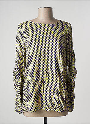 Blouse tissage popeline manches longues beige MARC AUREL femme
