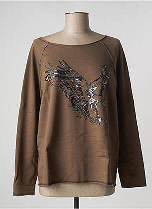 Sweat-shirt manches longues manches longues vert MARC AUREL femme