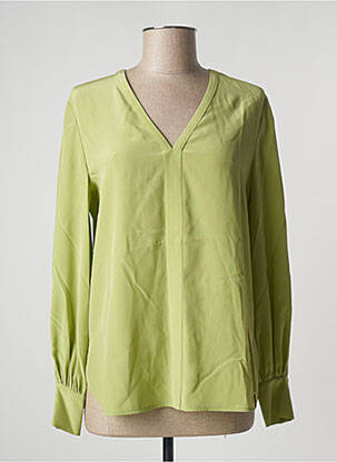 Blouse poignets boutonnés avec fente manches longues vert MAX MARA femme