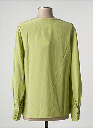 Blouse poignets boutonnés avec fente manches longues vert MAX MARA femme