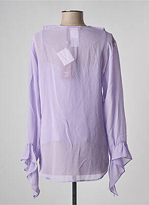 Blouse légère et transparente manches longues violet MAX MARA femme