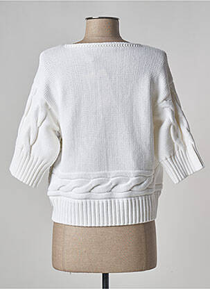Pull col bateau manches 3/4 blanc MAX MARA femme