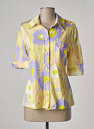 Chemisier poches poitrine manches courtes jaune SPORTMAX femme