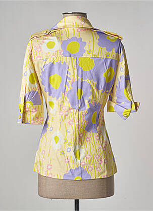Chemisier poches poitrine manches courtes jaune SPORTMAX femme
